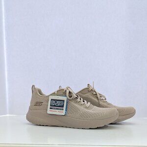 NWT - Women's Tan Skechers Bobs Sport Memory Foam Sneakers. Size 8.